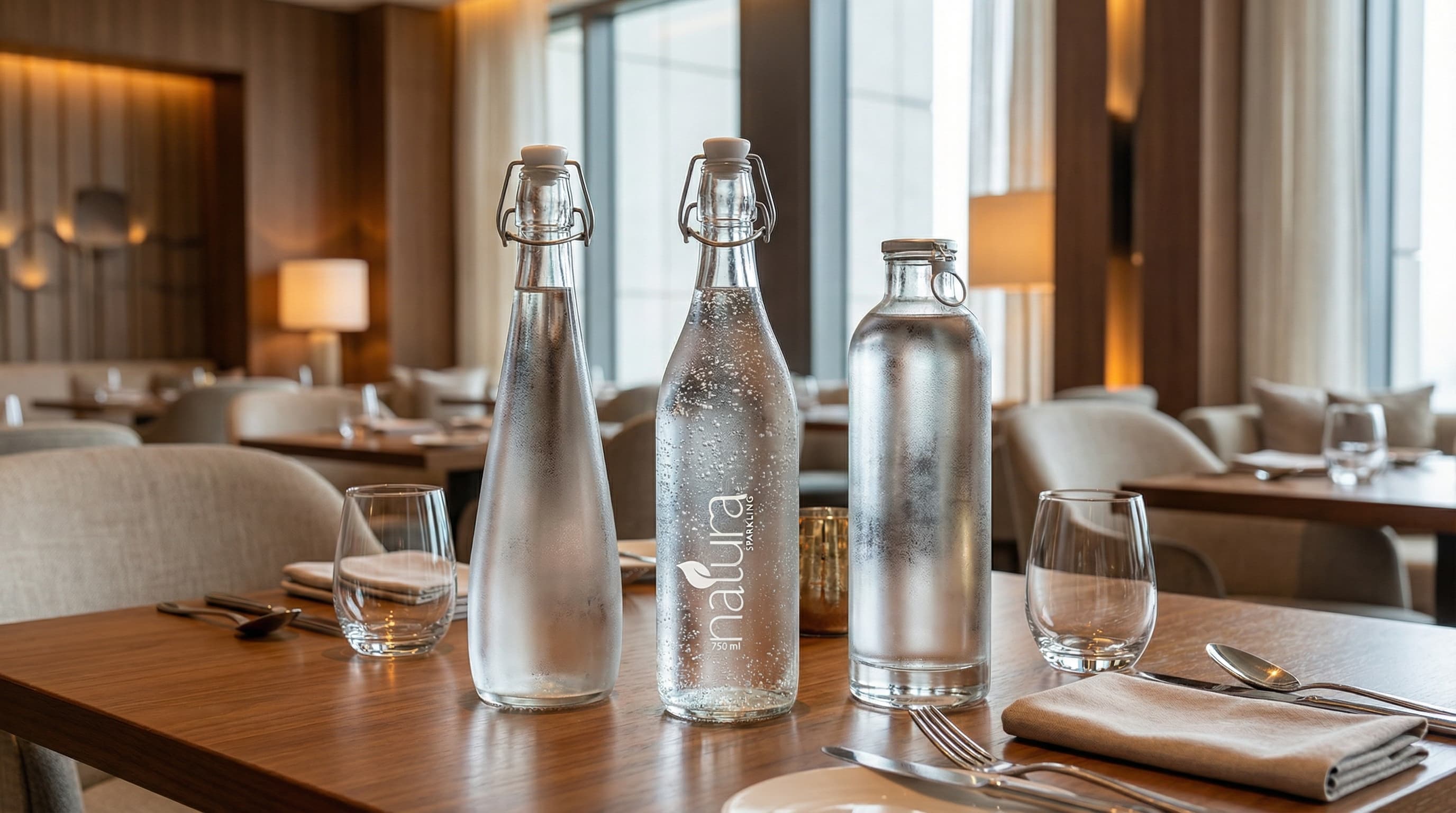 Natura bottle and glassware collection